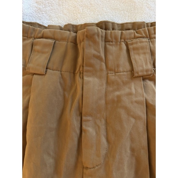 Stradivarius Tapered Leg Cargo Pants Tan Brown US Size XS Belt Loops - Picture 11 of 16